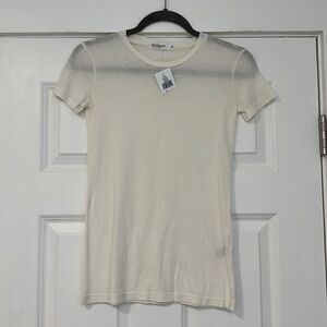 NWT Stateside Cream Short Sleeve Tee - XS